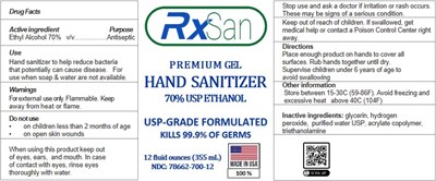 Rx San Label 12 Oz V2